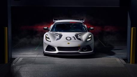 Lotus Emira GT4 Front View at Night wallpaper