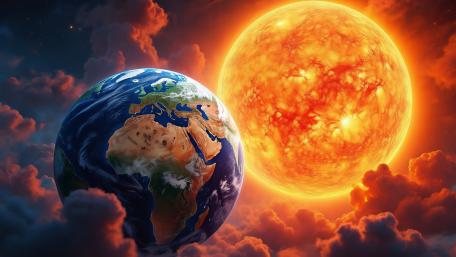 Earth Sun Connection wallpaper