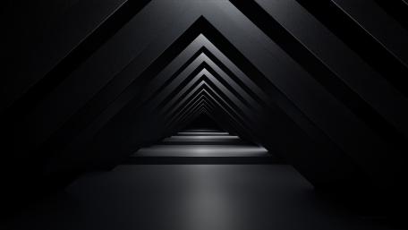Mystical Geometric Tunnel in Monochrome Elegance wallpaper