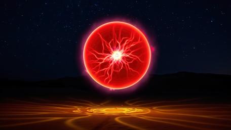 Red Space Ball wallpaper