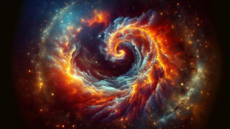 Celestial Spiral of Fiery Dreams wallpaper