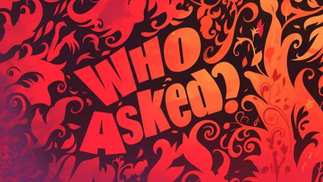 Sarcasm in Vibrant Swirls of Red and Black wallpaper