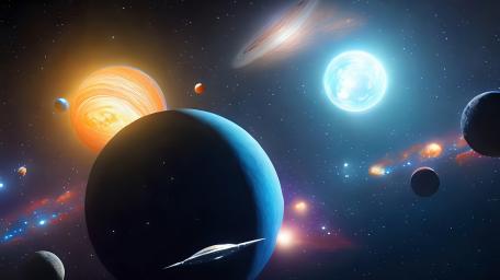 Ship Approaching Planet wallpaper