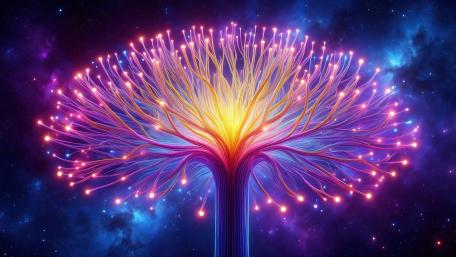 Flaming Fiber wallpaper