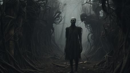 Haunting Pathway of Twisted Fantasies wallpaper