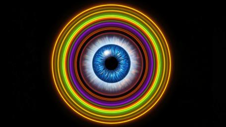 Abstract Vision in Vivid Rings wallpaper