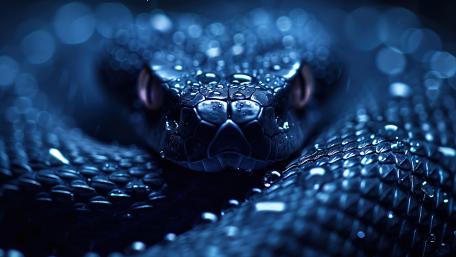 Mystical Blue Snake in High Definition wallpaper