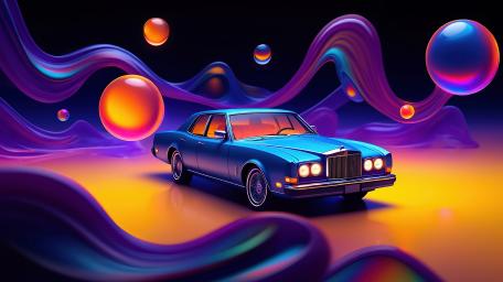 Car Dreams Unleashed: Kaleidoscope Ride in 4K wallpaper