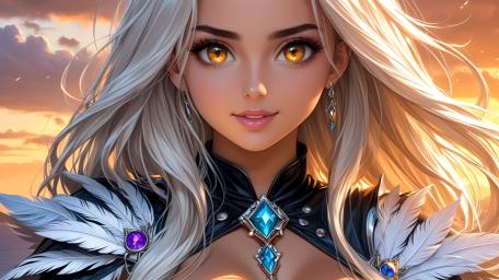 Blonde Enchantment in Anime Art wallpaper