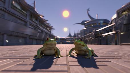 Frogs On Vacation wallpaper