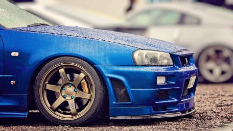 Nissan Skyline R34 Elegance in Blue wallpaper