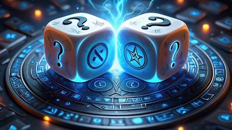 Smoking Dice in Neon Glow wallpaper