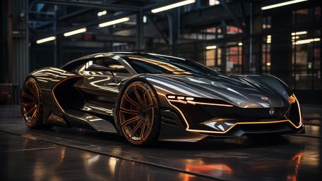 Futuristic Elegance Supercar Design wallpaper