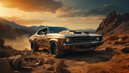 Rugged Barracuda in a Desert Marvel wallpaper