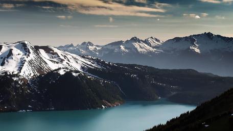 Mountain Majesty and Serene Lake View wallpaper