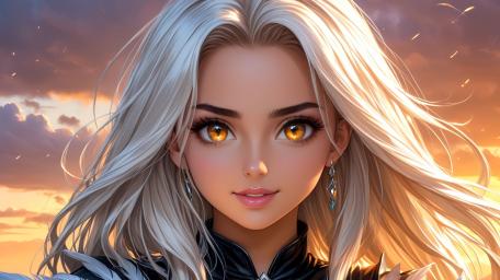 Golden Serenity: A Captivating Anime Aesthetic wallpaper