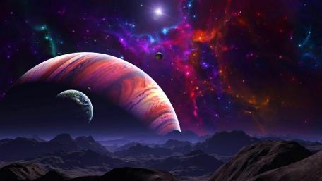 Cosmic Odyssey Awaits in Vibrant Nebulae wallpaper