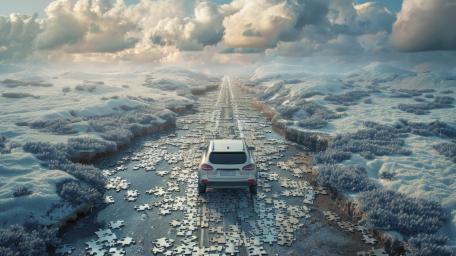 Off-Road Adventure in a Puzzle Wonderland wallpaper