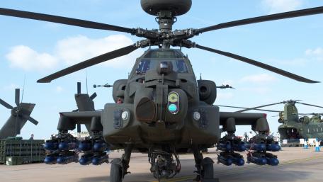 Apache AH-64D Helicopter in Action wallpaper