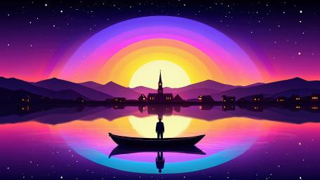 Rainbow Sunset wallpaper