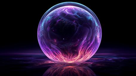 Sphere of Illumination Engulfs the Cosmos in Purple Magic wallpaper