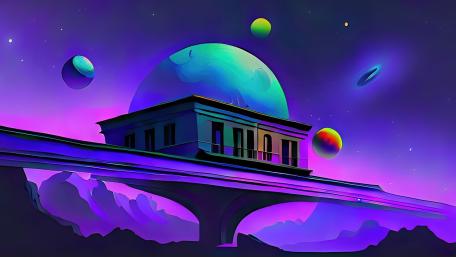 House With A Space View wallpaper