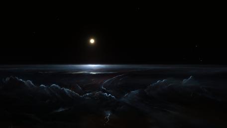 Midnight Star over Celestial Horizon wallpaper