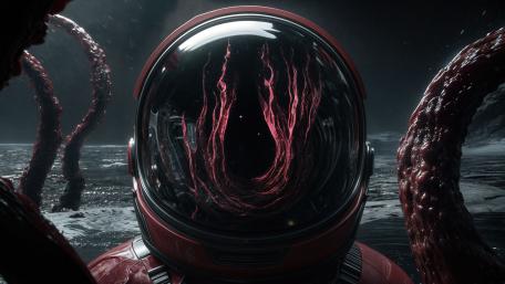 Trapped Astronaut in Alien Planet wallpaper