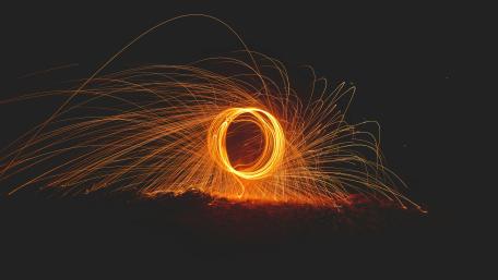 Sparkling Vortex of Fire and Light wallpaper