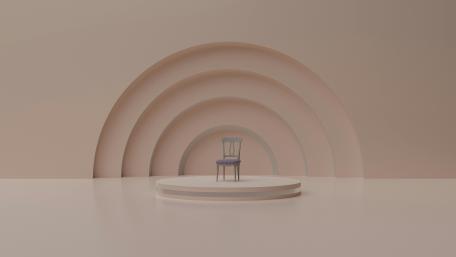 Minimalist Stage with Chair in 5K Detail wallpaper