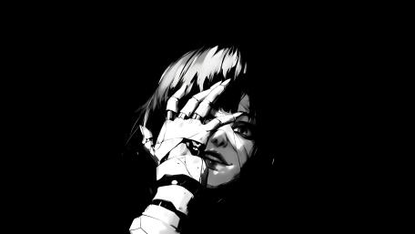 Monochrome Enigma: Dark Anime Mystique wallpaper