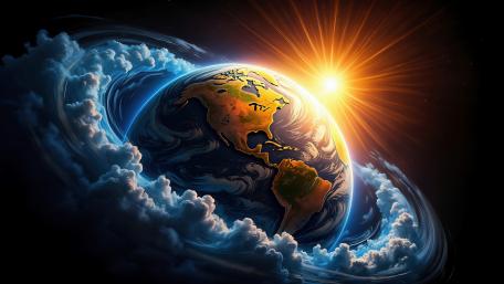 Earth in Cosmic Splendor wallpaper