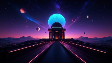 Evening Serenity Under a Celestial Dome wallpaper