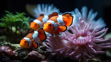 Clownfish and Anemone Harmony wallpaper