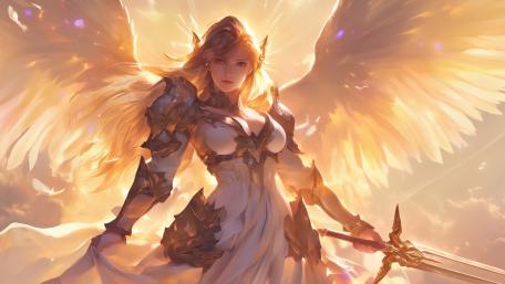 Winged Guardian of the Light wallpaper