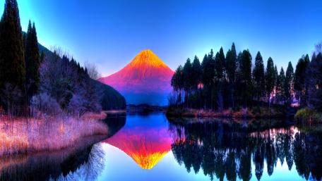 Evening Tranquility at Mirror Lake wallpaper