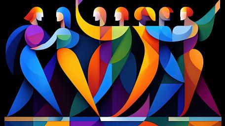 Happy Dancing People wallpaper