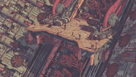 Futuristic Toon Metropolis in Cyberpunk Realm wallpaper