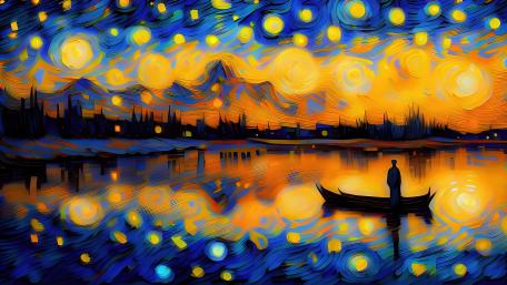 Fishing At Sunrise wallpaper