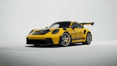 Porsche 911 GT3 RS in Sleek Yellow Finish wallpaper