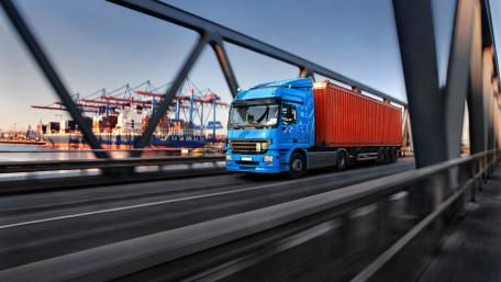 Highway Freight Transport Scenic View wallpaper