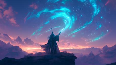Wizard's Enchanted Sky Weaving wallpaper