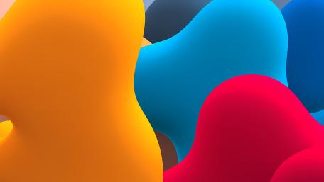 Vibrant Fluid Art Bubbles in 4K wallpaper
