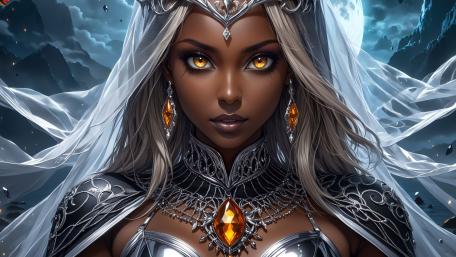 Enchanted Princess of the Moonlit Realm wallpaper