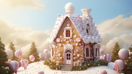 Gingerbread Dreamland A Fairytale Candy House wallpaper