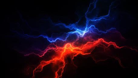 Electric Fusion Energy in Colorful Storm wallpaper