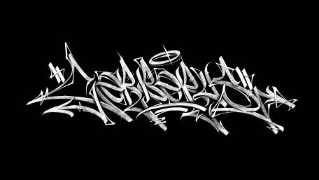 Abstract Graffiti Art in Monochrome wallpaper