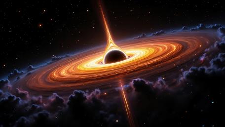 Quasar Radiance in the Universe's Canvas wallpaper