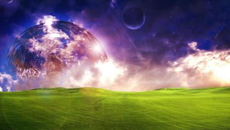 Beyond the Horizon Fantasy World wallpaper