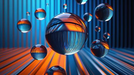Sphere Symphony in Abstract Harmony wallpaper
